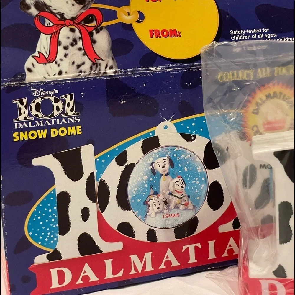 1996 McDonalds Vintage Dalmatians Snow Globe Ornament Collect Novelty Decoration